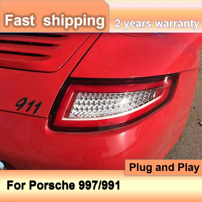 Car Accessories for Porsche 997 Tail Light 2005-2009 991 Tail Lamp LED Rear Fog Brake Turn Signal Reversing