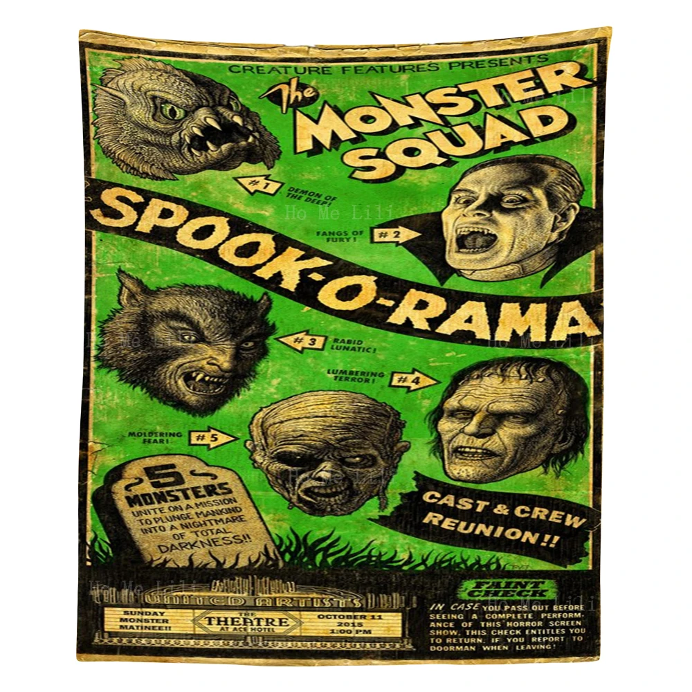 

Horror Classic Monsters Movies Creative Overprint Jazz Poster Doom Patrol Fabrics Tapestry By Ho Me Lili For Livingroom Decor