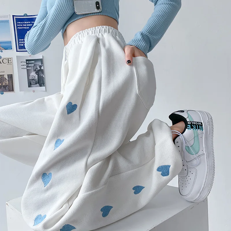 Белые спортивные брюки женские свободные джоггеры весна-осень 2021 Новые