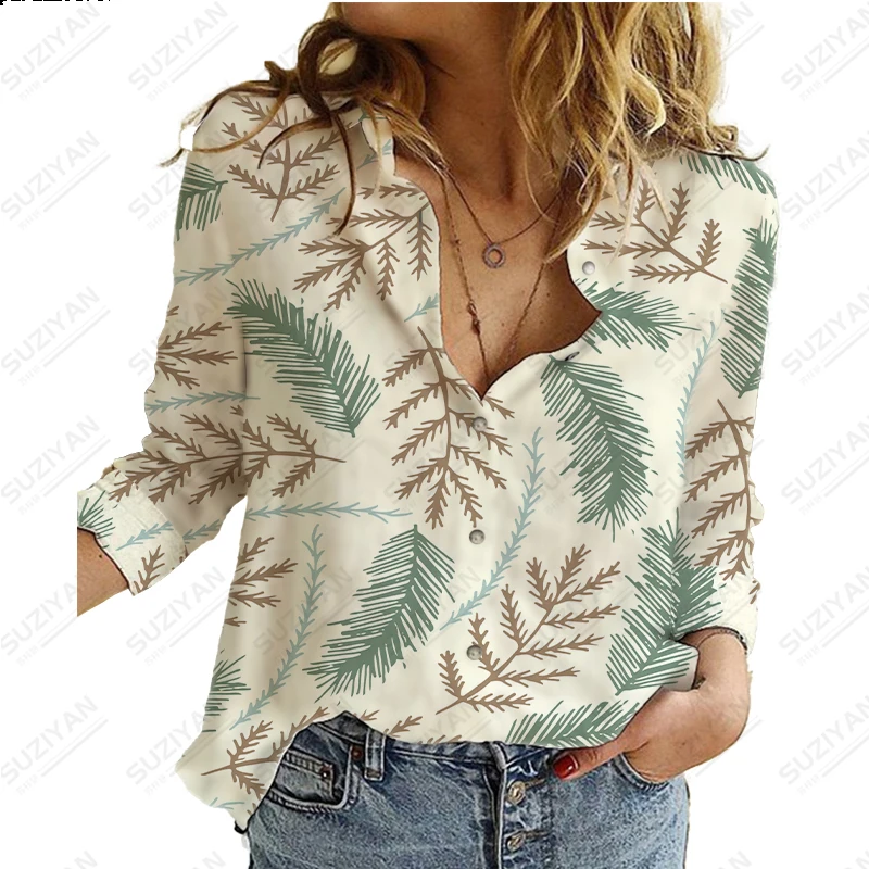 

Рубашка с длинным рукавом женская, рубашка с отложным воротником и пуговицами, одежда с 3D принтом, простая и повседневная, в стиле ретро, с цветочным принтом, в стиле Харадзюку, большого размера, на весну