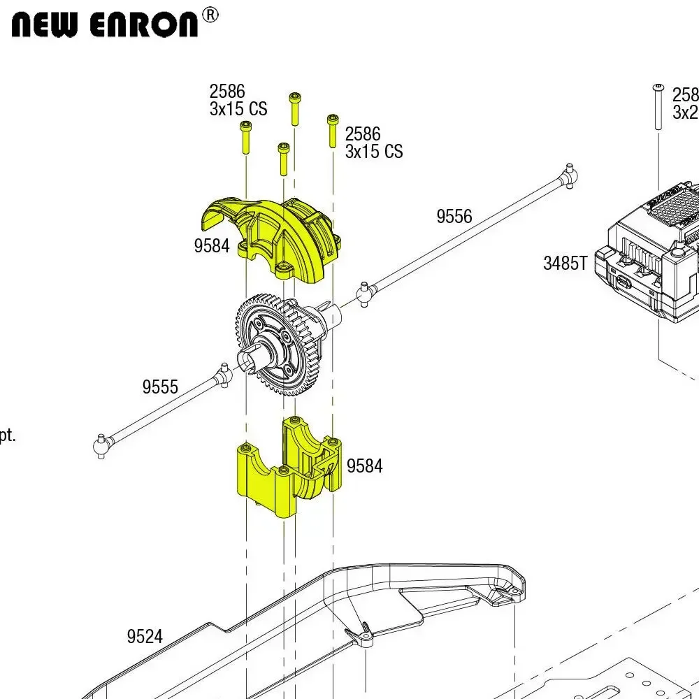 Крышка коробки передач с центральным дифференциальным креплением из сплава 9584