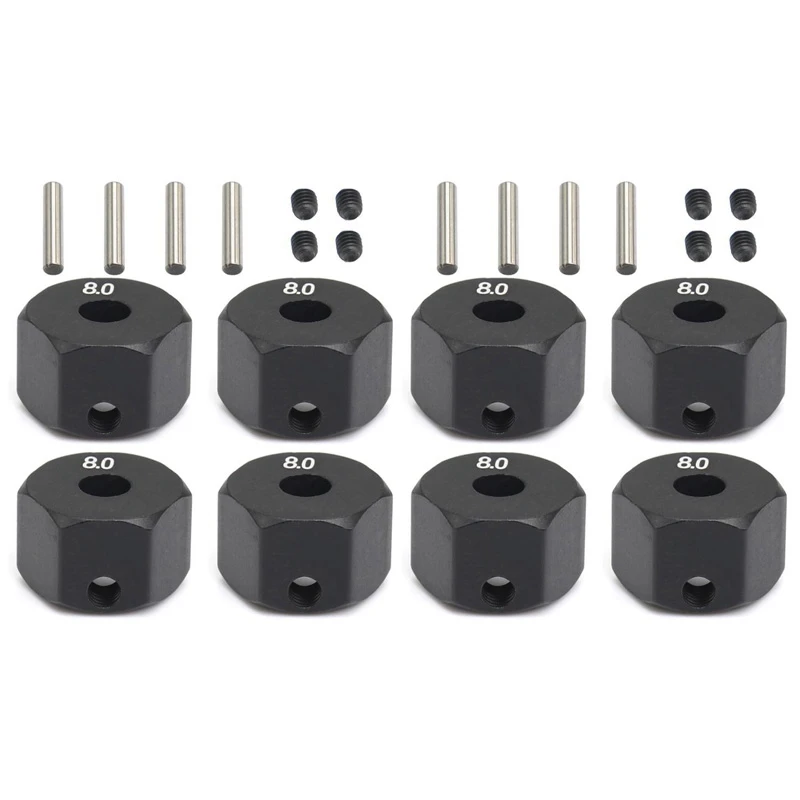 

8Pcs 12MM Wheel Hex Hub For 1/10 RC Crawler Axial SCX10 Traxxax Trx4 Tamiya MST RC Car Part,8Mm