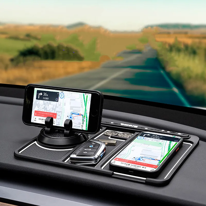 

Нескользящая многофункциональная автомобильная подставка для телефона с поворотом на 360 градусов, нескользящая подставка с табличкой с но...