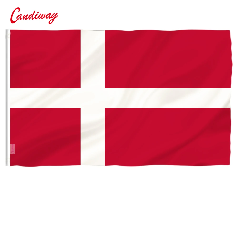 Большой флаг датской страны 3x5 футов полиэстер Дания Национальный Баннер