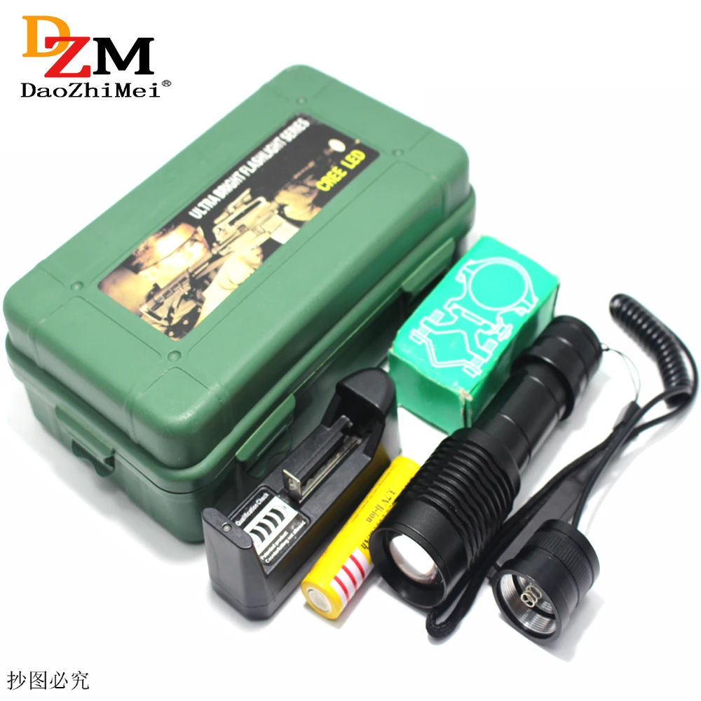 

Zoom LED Torch XML T6 4000LM Tactical cree led Torch Zoomable LED Flashlight Torch light for AAA or 18650 Rechargeable battery