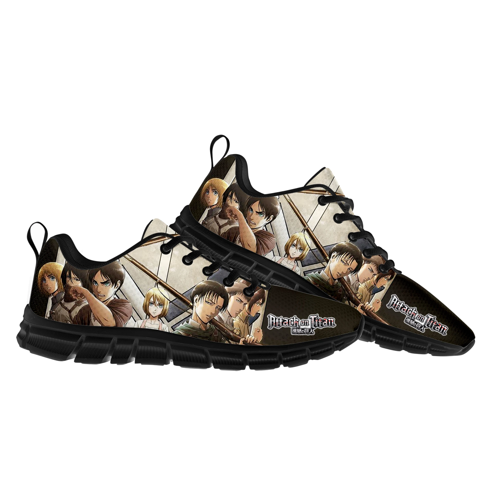 

Attack On Titan Levi Ackerman Sports Shoes Mens Womens Teenager Kids Children Sneakers High Quality Manga Sneaker Custom Shoe