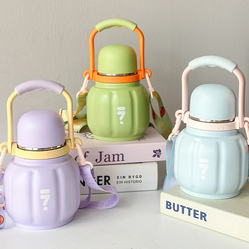 Новая мини-гарбузовая термос из нержавеющей стали с ручной переноской милой