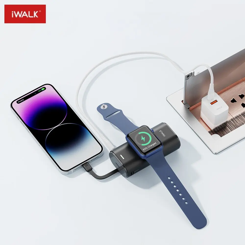 Портативный внешний аккумулятор iwalk подходит для Apple Watch Мобильный Внешний
