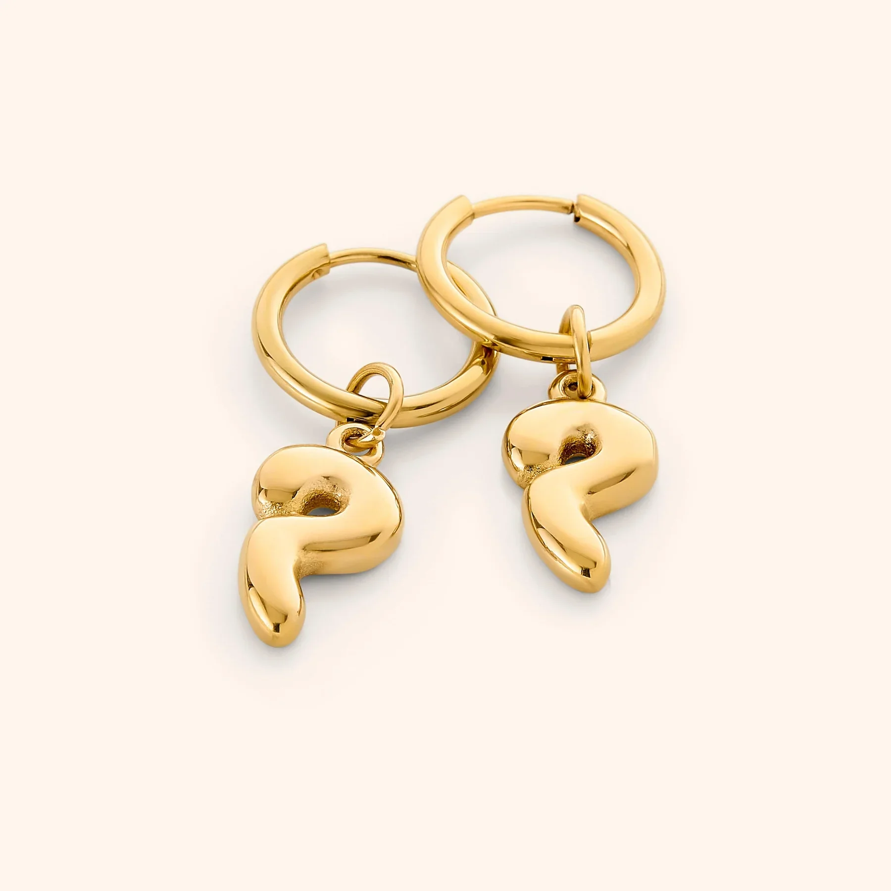 Серьги с 3D арабскими пузырьками и буквами для подруги персонализированные