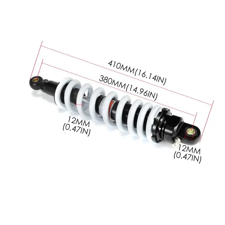 

900lbs 12mm spring 360mm 370mm 380mm 400mm motorcycle Shock Absorber for HONDA SUZUKI KAWASAKI TRAIL DIRT BIKE QUAD ATV