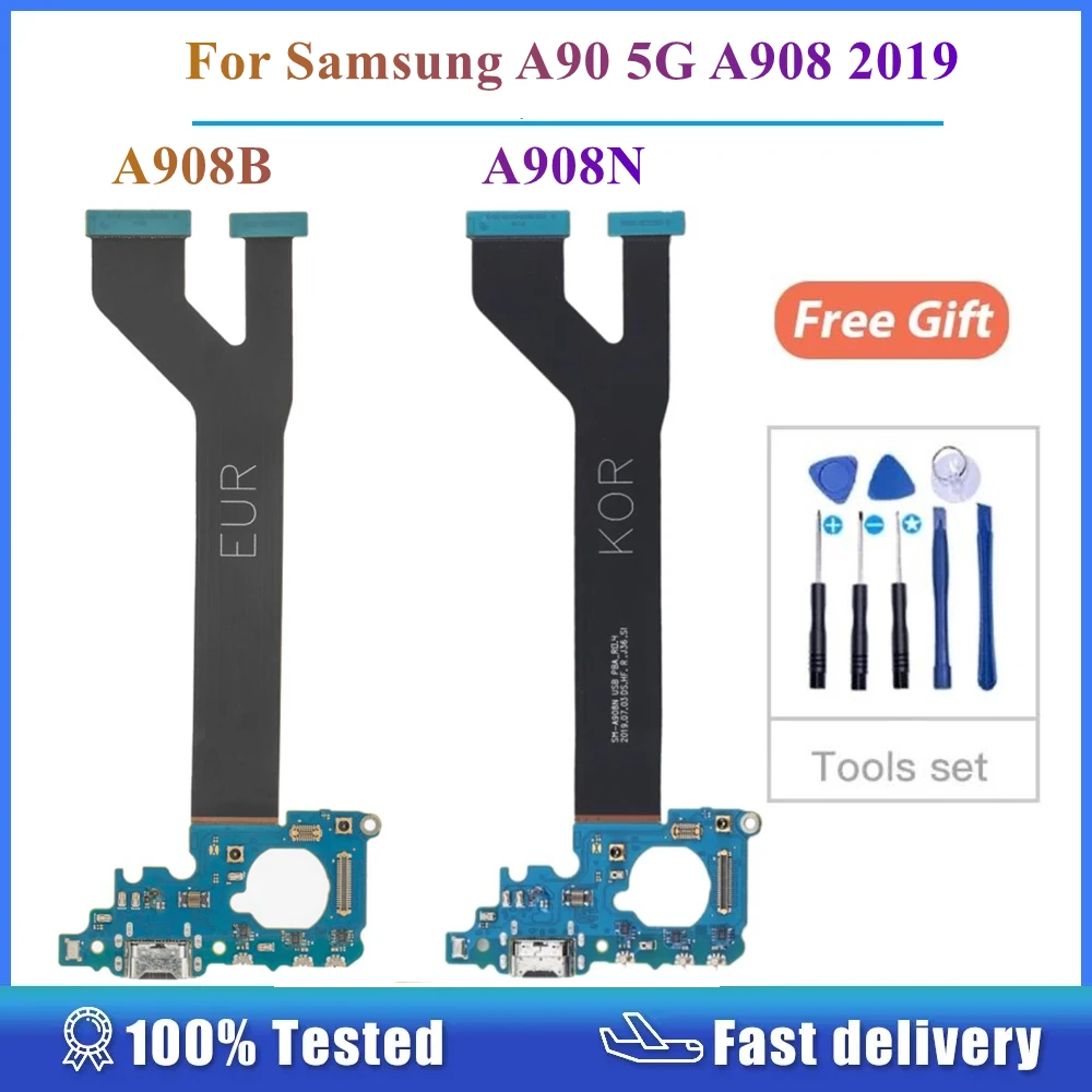 Для Samsung Galaxy A90 5G A908B A908N A908 2019 USB разъем док-станция зарядное устройство Порт гибкий кабель запасная часть Для Samsung Galaxy A90 5G A908B A908N A908 2019 USB разъем док-станция зарядное устройство Порт гибкий кабель запасная часть