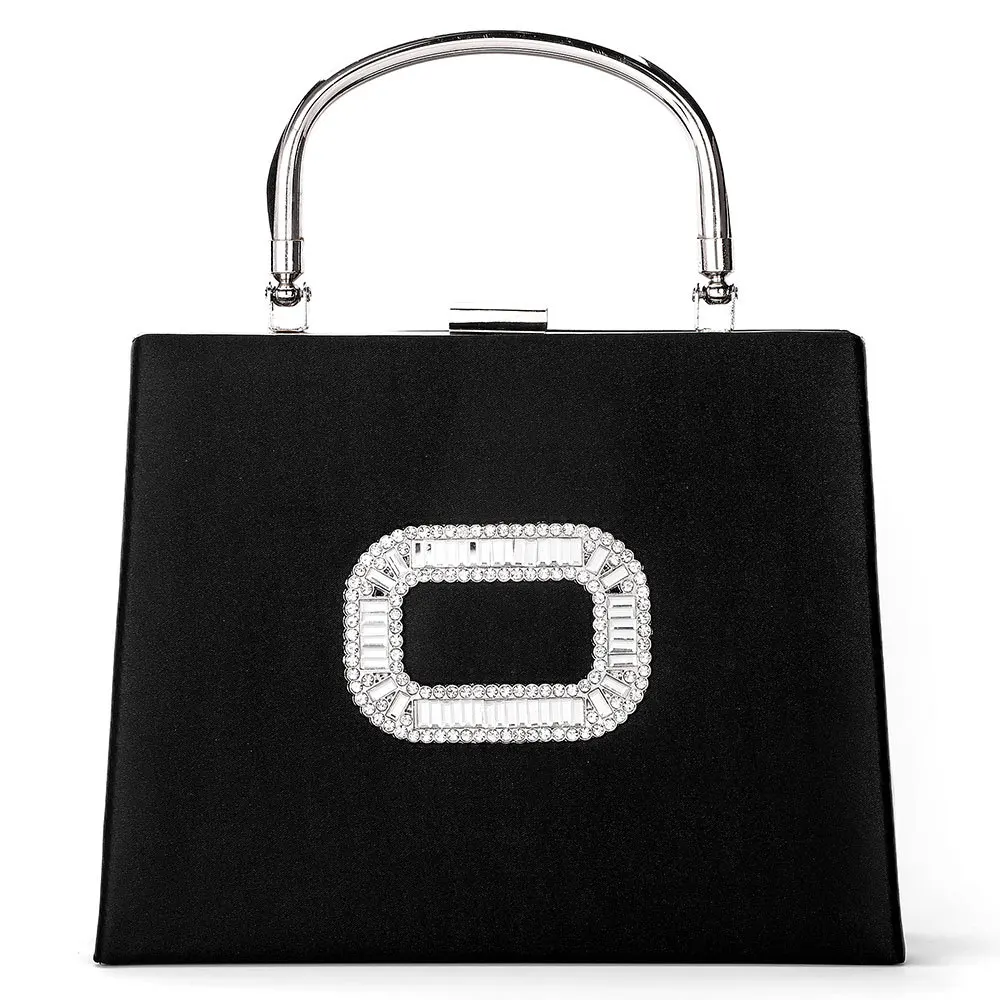 

Fashion Ladies Dinner Bag Solid Color Handbag Banquet Bag 2022 New Style Unlimited Charm Diamond Satin One Shoulder Diagonal Bag