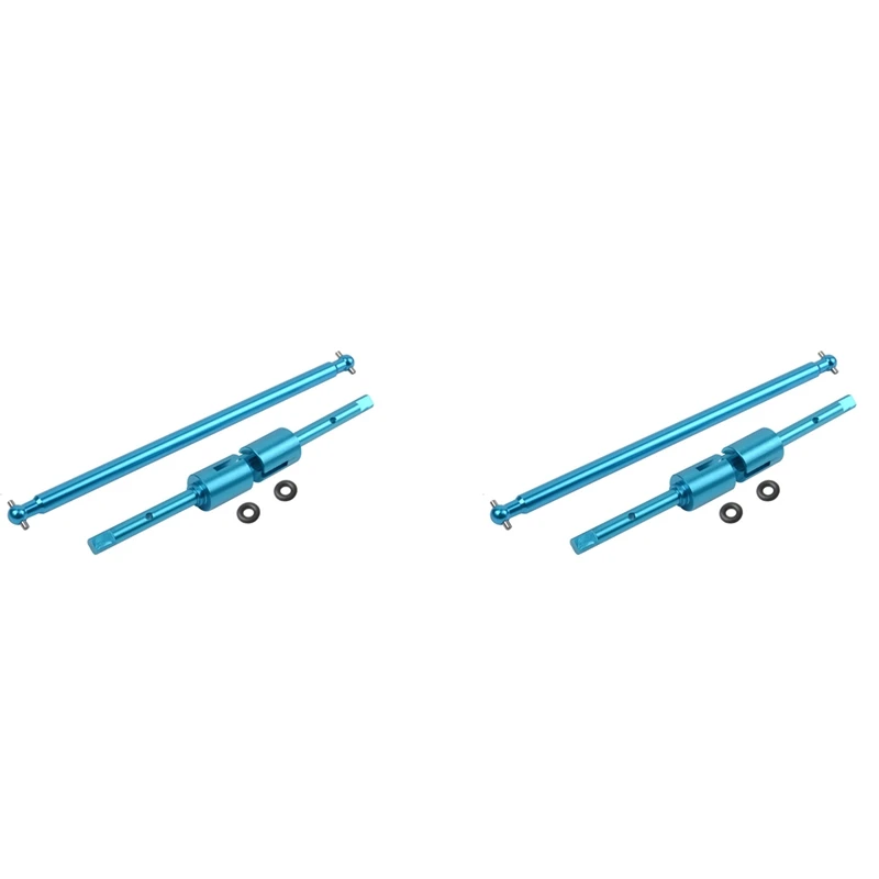 

2X TT-02 Aluminum Alloy Main Transmission Propeller Central Drive Shaft Joint Cup For Tamiya TT02 TT02B,Blue