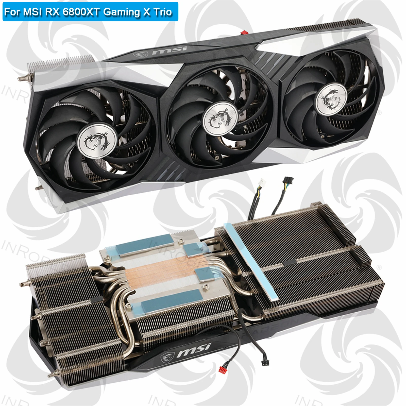

Новый оригинальный радиатор видеокарты с высоким объемом воздуха для MSI RX 6800 RX6800XT Gaming X Trio GPU охладитель видеокарты