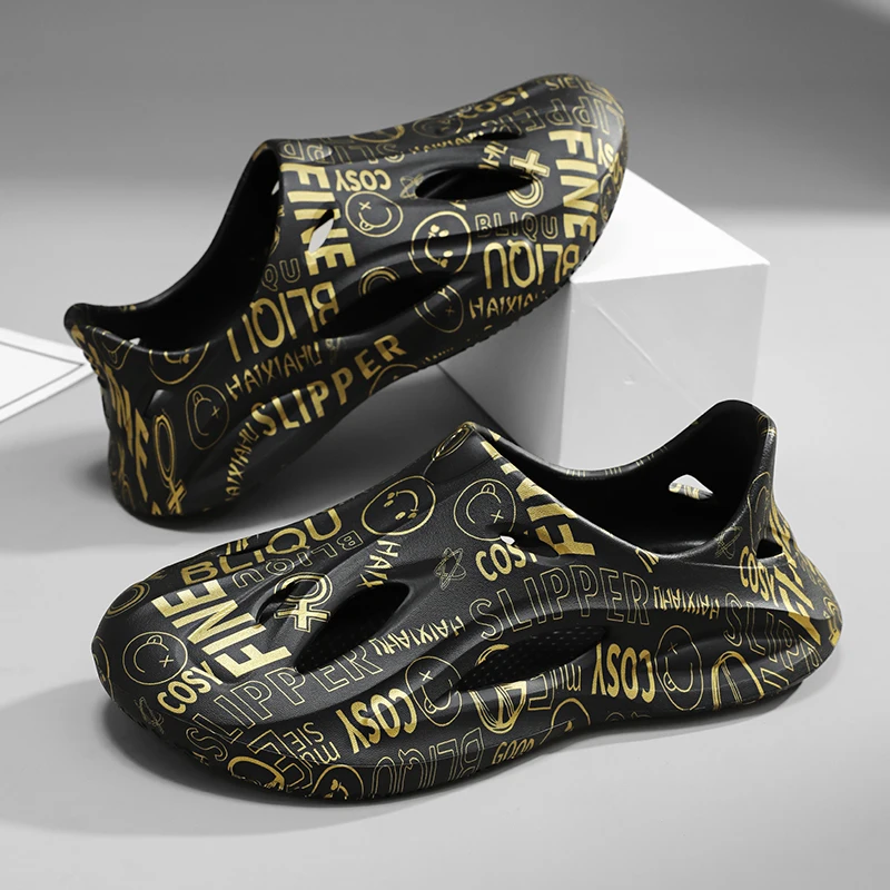 Летние мужские сандалии нескользящие тапочки для ванной комнаты модная