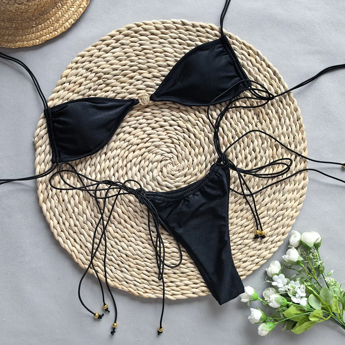 2025 НОВЫЙ сексуальный комплект бикини с принтом купальник стринги женский