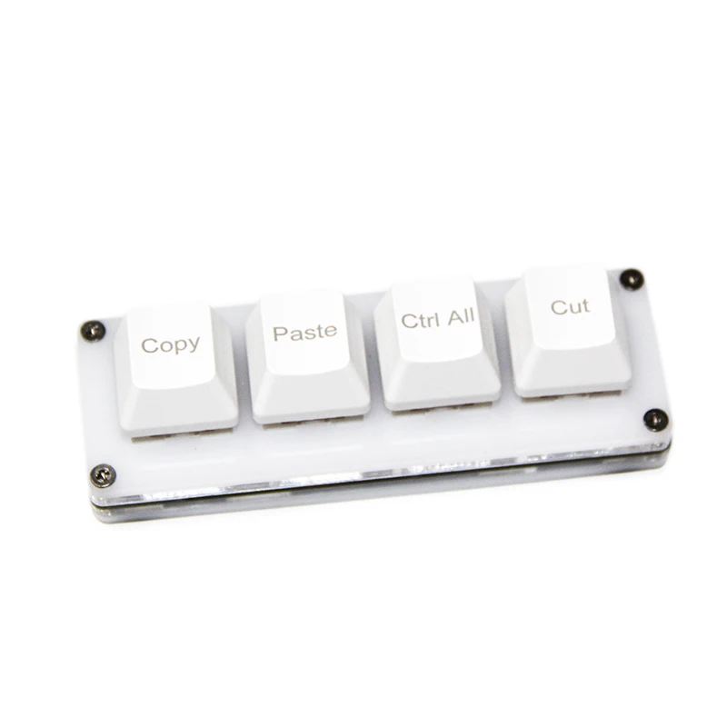 Custom shortcut keypad 4 keys copy paste cut all select mini USB mechanical keyboard editable |