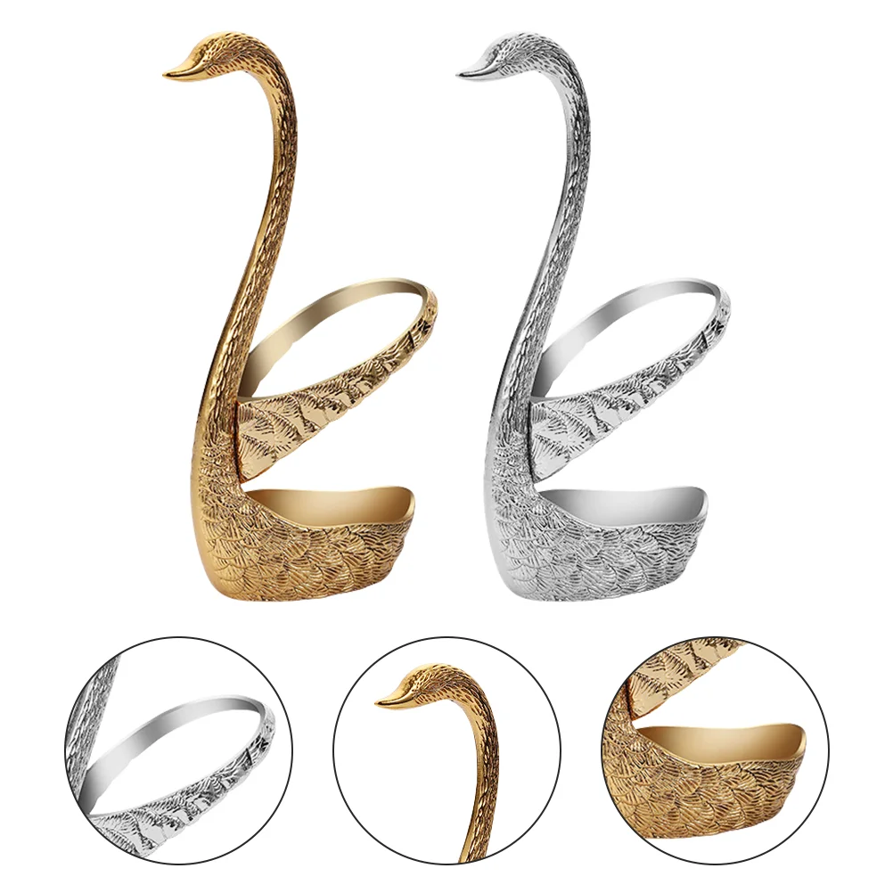 

2Pcs Swan Cutlery Holder Tableware Holder Kitchen Supply Cutlery Holder for Table Kitchen Restaurant Home