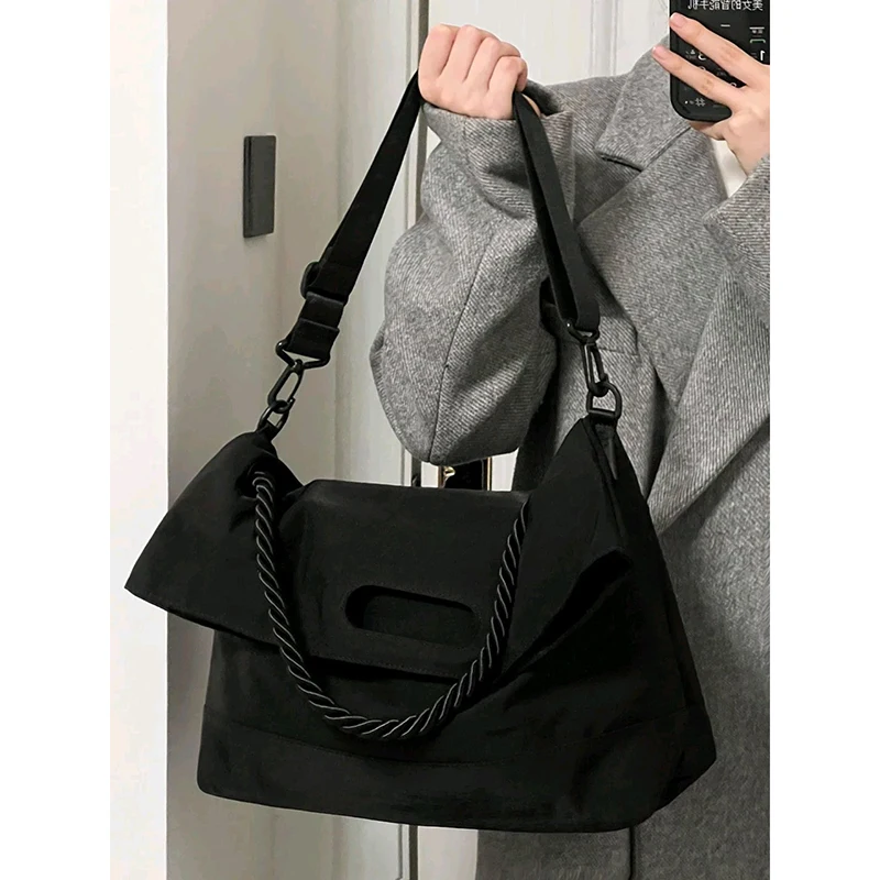 Richme Casual Nylon Women Shoulder Bags Fashion 2023 Solid Large Capacity Ladies Messenger Bag Concise Daily Commute Bolso Mujer