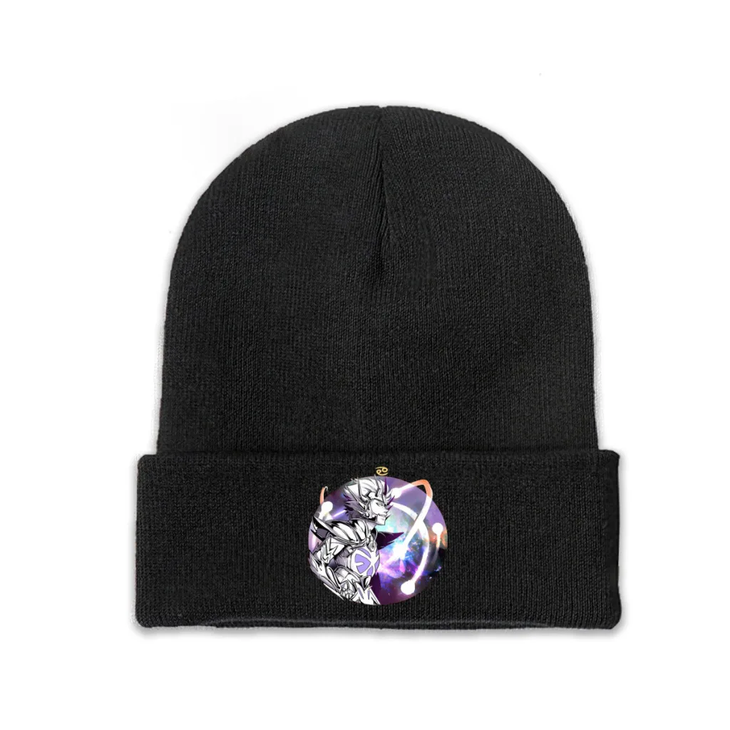

Cancer Death Saint Seiya Anime Knitting Knitted Hat Beanie Caps Skullies Beanies Ski Caps Soft Bonnet Hats Winter Warm
