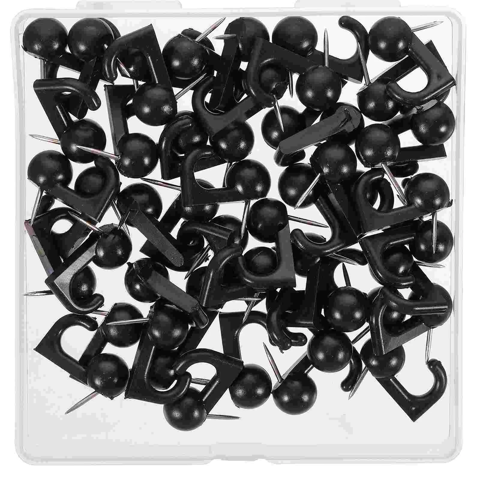 

50 Pcs Push Pin Hanger Pins Thumb Tacks Hooks Magnetic Cork Board Thumbtack Wall Hanging Steel Nail Heavy Duty Coat Hangers