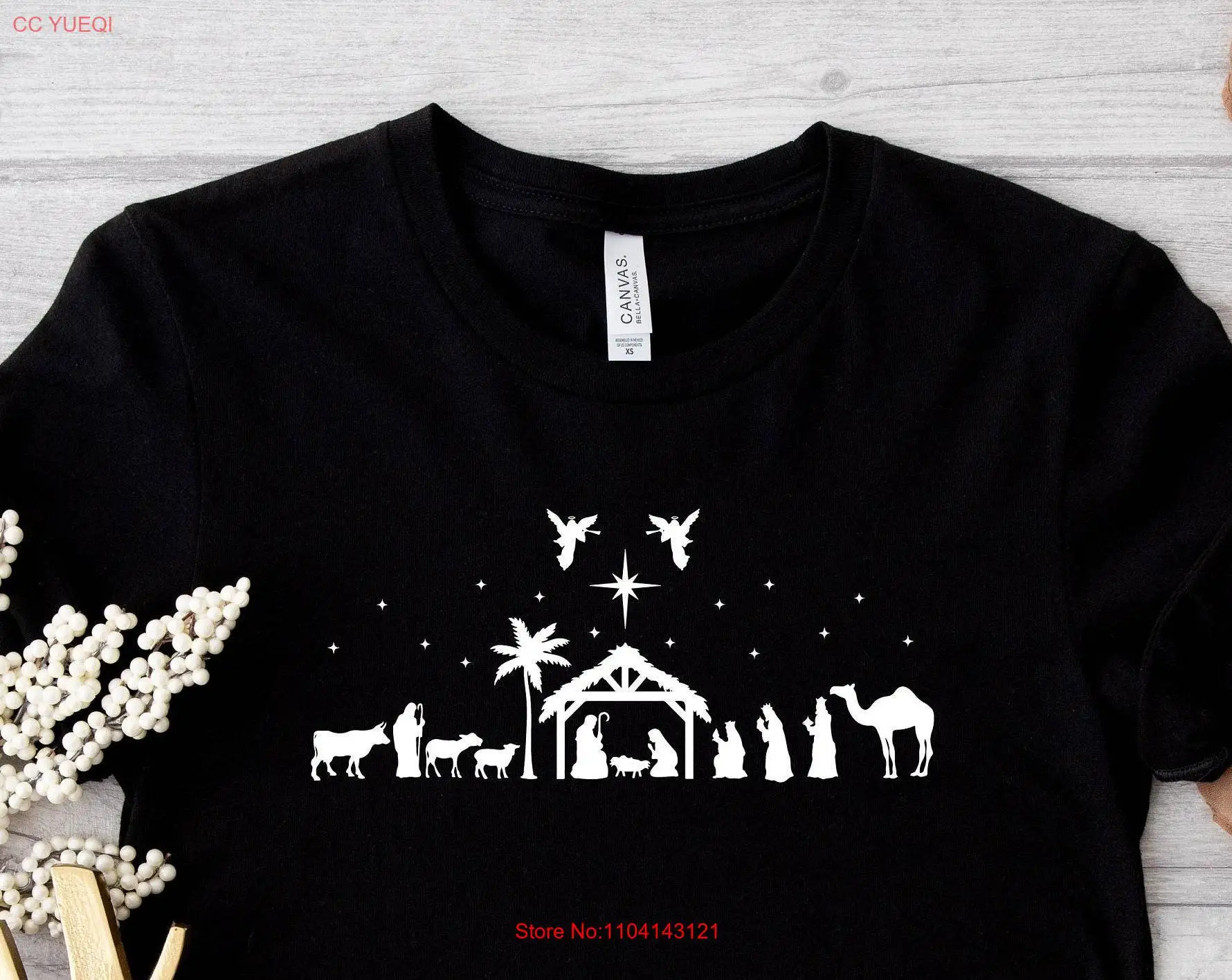 Настоящая история Рождественская футболка Рождество Иисус Вера Христианские