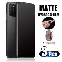 3pcs matte hydrogel film for xiaomi redmi note 11 10 9 8 pro 10 9t screen protector poco x4 x3 m3 f3 pro mi 11t 12 note 10 lite