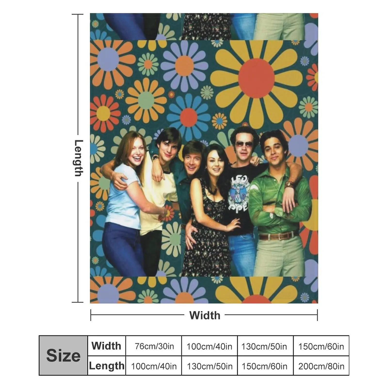 Новинка этот 70-е шоу цветочный рекламный плакат пледы покрывала фланелевая ткань