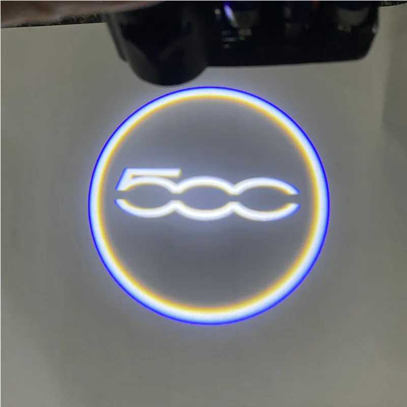 

2X Wireless Led Car Shadow Door Light Wireless Laser Projector Logo Welcome Lamp For Fiat 500 Bravo Abarth Punto Car Accessories