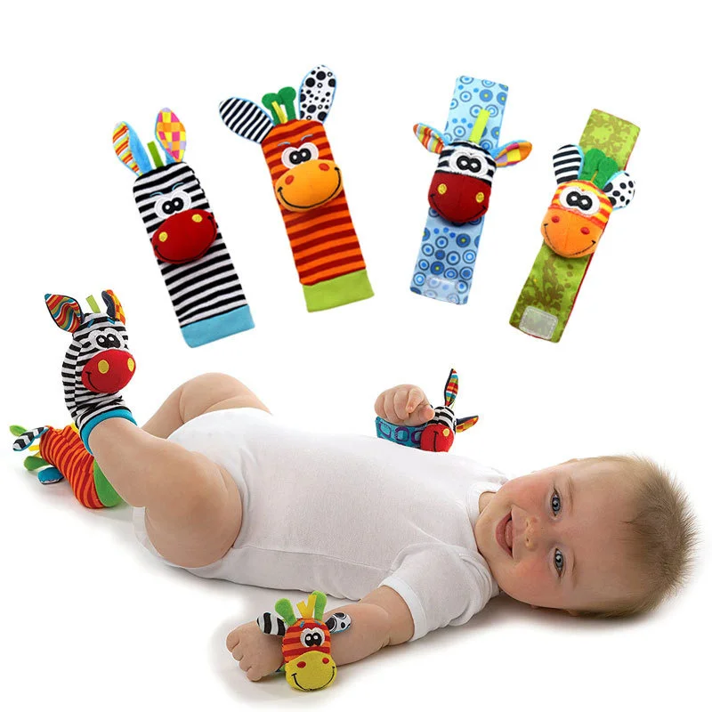 

Baby Toys 0 6 12 Months Plush Stuffed Animals Baby Rattle Bee Socks Wrist Baby Rattles Newborn Toys Make Sounds Games For Babies