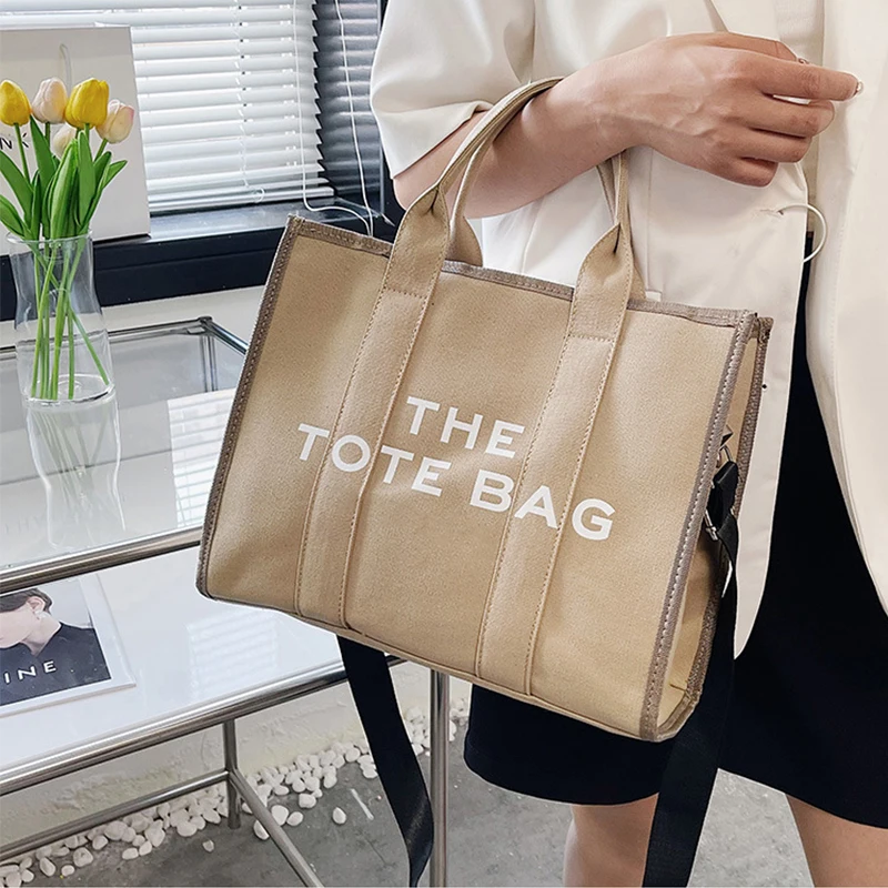 

Модная Холщовая Сумка-тоут для женщин, дизайнерские Роскошные дамские сумочки на ремне, повседневные дорожные большие сумки через плечо на молнии