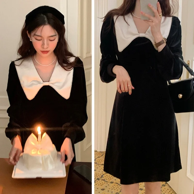 

2022 Spring Summer Women Dress V-Neck High Waist Mini Dress A Korean Design Party Wear High Quality