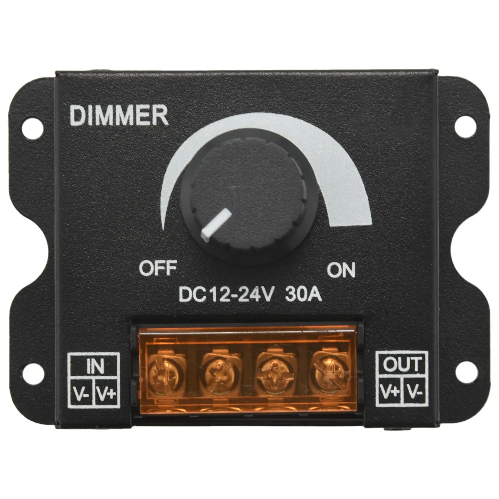 

LED Light Adjuster DC 12-24V 30A/No Strobe with Knob Switch LED Light Bar Brightness Adjuster Dimmer