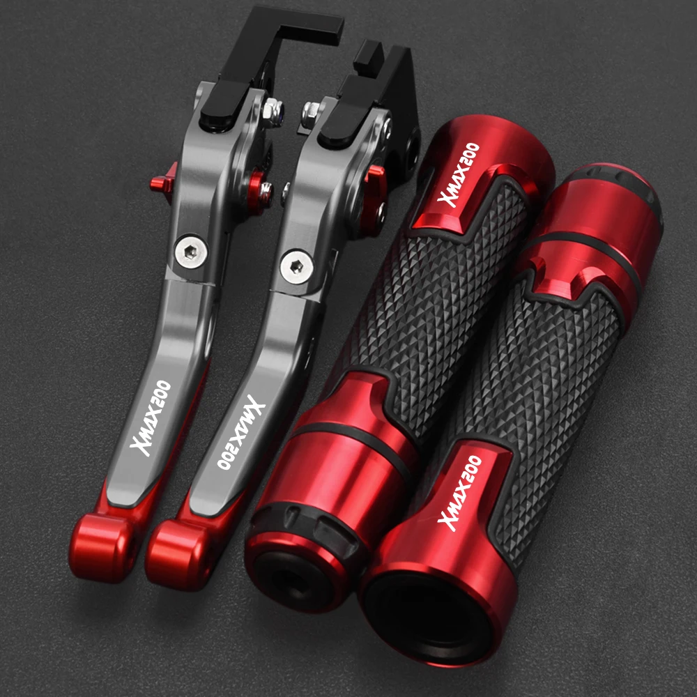 

Motorcycle Aluminum Adjustable Brake Clutch Levers Handlebar Hand Grips Ends FOR YAMAHA XMAX200 2022 2021 2020 2019 2018 2017
