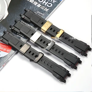 Watch Accessories Strap Suitable for Casio MTG-B1000 G1000 Watch Band Solid Steel Linker Rubber Men's Pin Buckle Bracelet