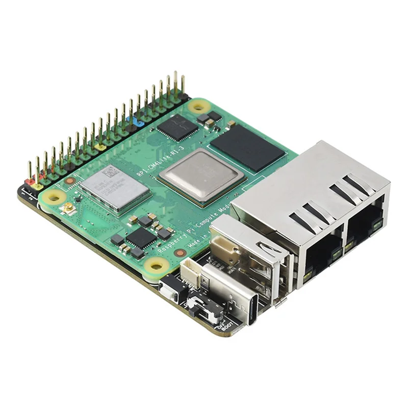 Плата расширения Waveshare CM4-DUAL-ETH-MINI для вычислительного модуля Raspberry Pi 4 плата с
