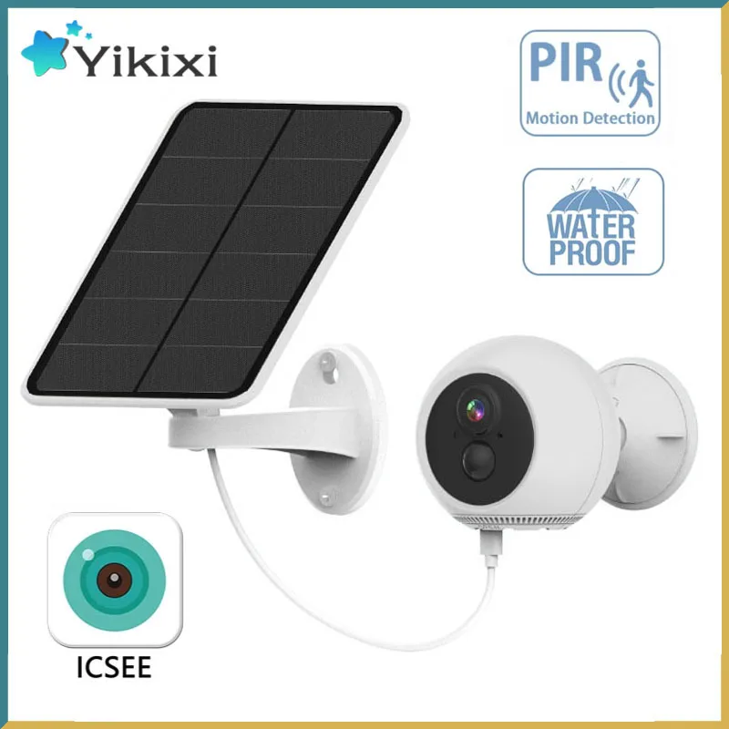 

2K Solar IP Camera Outdoor Rechargeable Battery WIFI Wireless Camera PIR Motion Security Camera 3MP Video Surveillance P2P iCSee