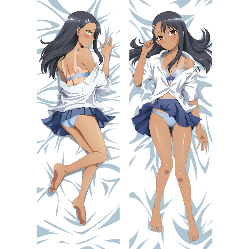 

Nagatoro Hayase Theme Pillow Case Anime Cosplay 2 Sided Print Long Peachskin Pillowcase Throw Sofa Cushion Bed Decor Dakimakura