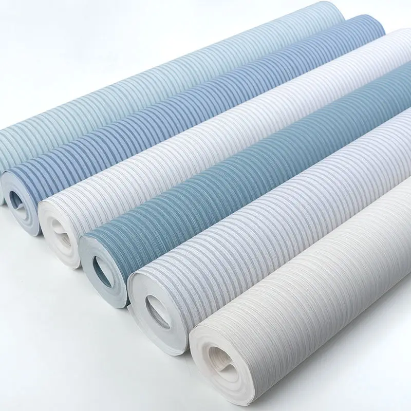 

Простые серые полосатые обои 10 м x 53 см, современные высококачественные плотные нетканые обои однотонного цвета для дивана, гостиной, фона, 2023