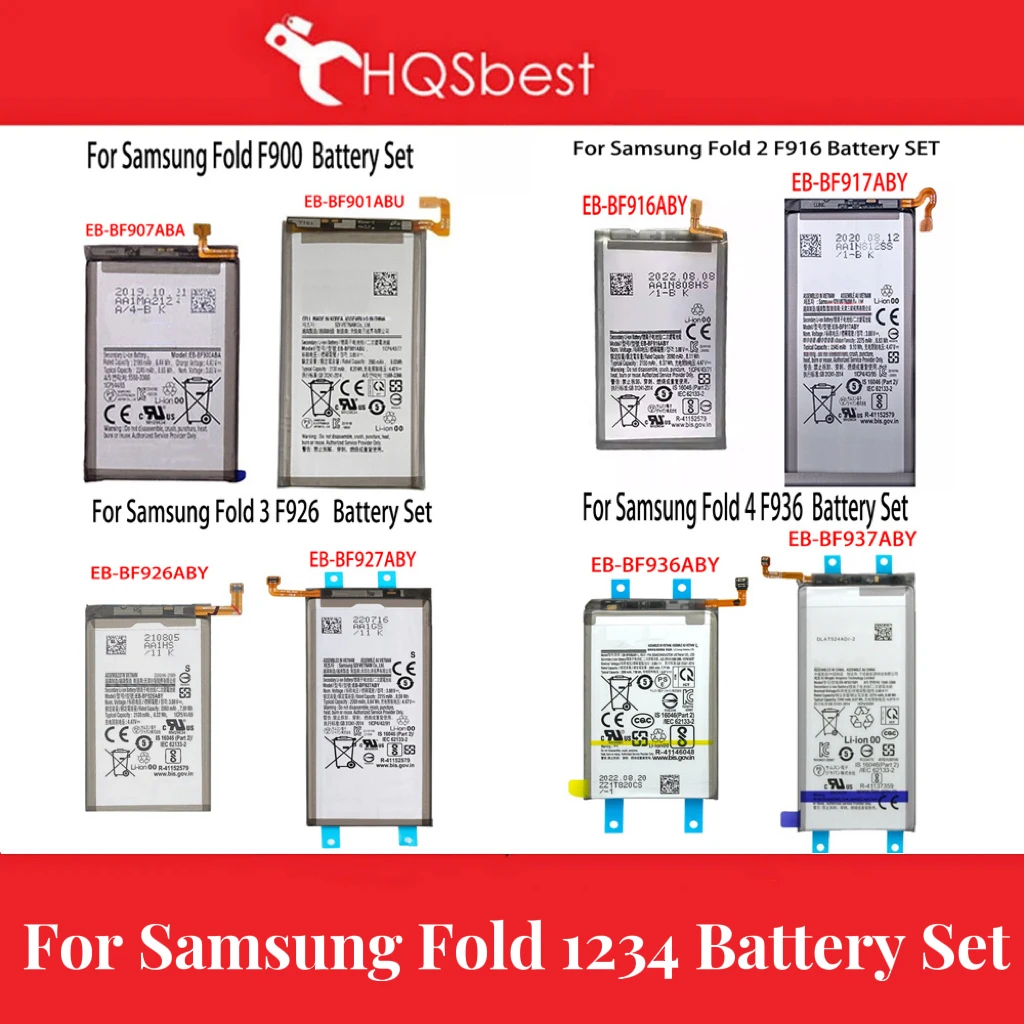 

Orginal Battery replacement For Samsung Galaxy Z Fold 1 2 3 4 F900 BF901ABU F916 F926 BF926ABY F936 BF936ABY