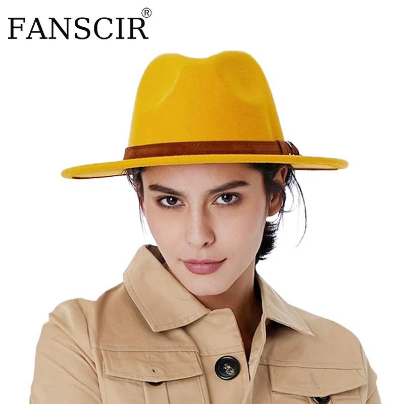 Wide Brim Fedoras Hat For Men With 