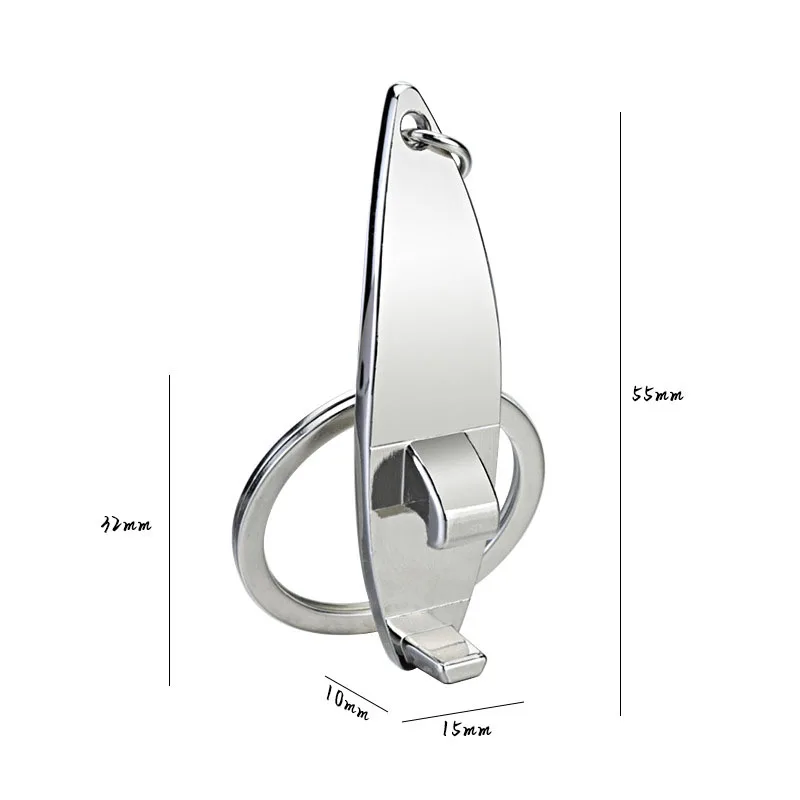 Металлический брелок-открывалка для пива в форме доски для серфинга