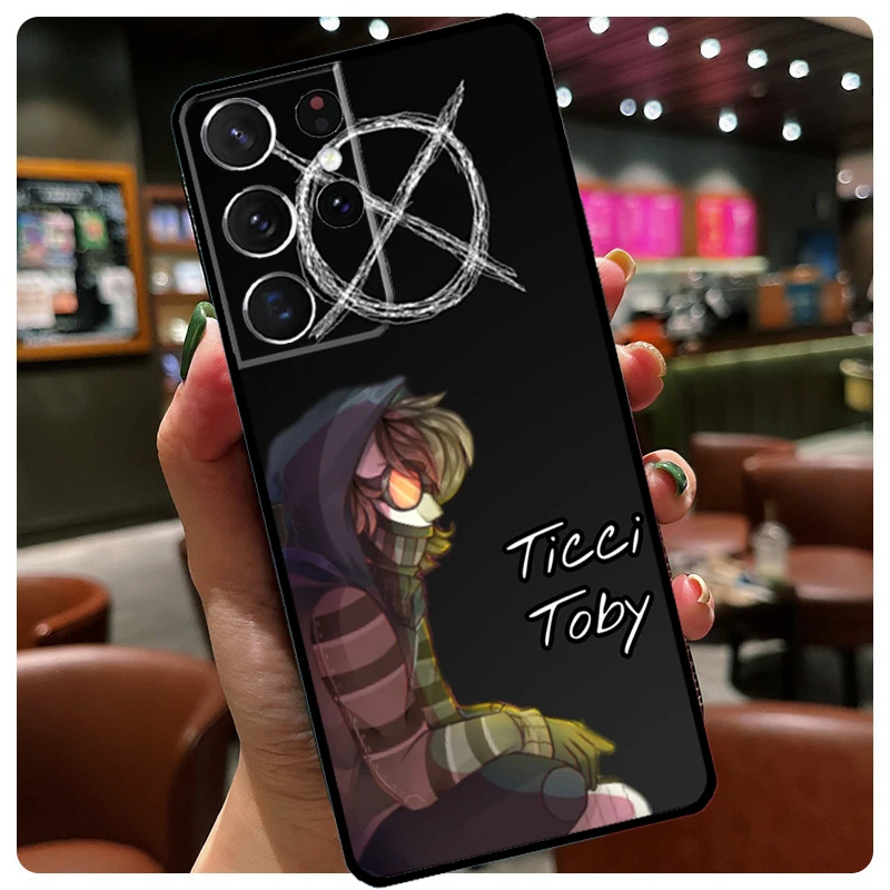 Чехол из силикона Creepypasta Ticci Toby x reader для Samsung Galaxy S22 Ultra S21 S20 FE S8 S9 S10 Plus Note 20 Cover on.