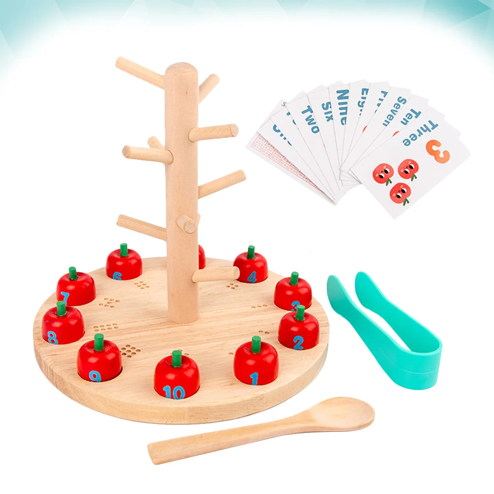 

1 Set Useful Convenient Portable Practical Apple Tree Digital Wooden for Girls