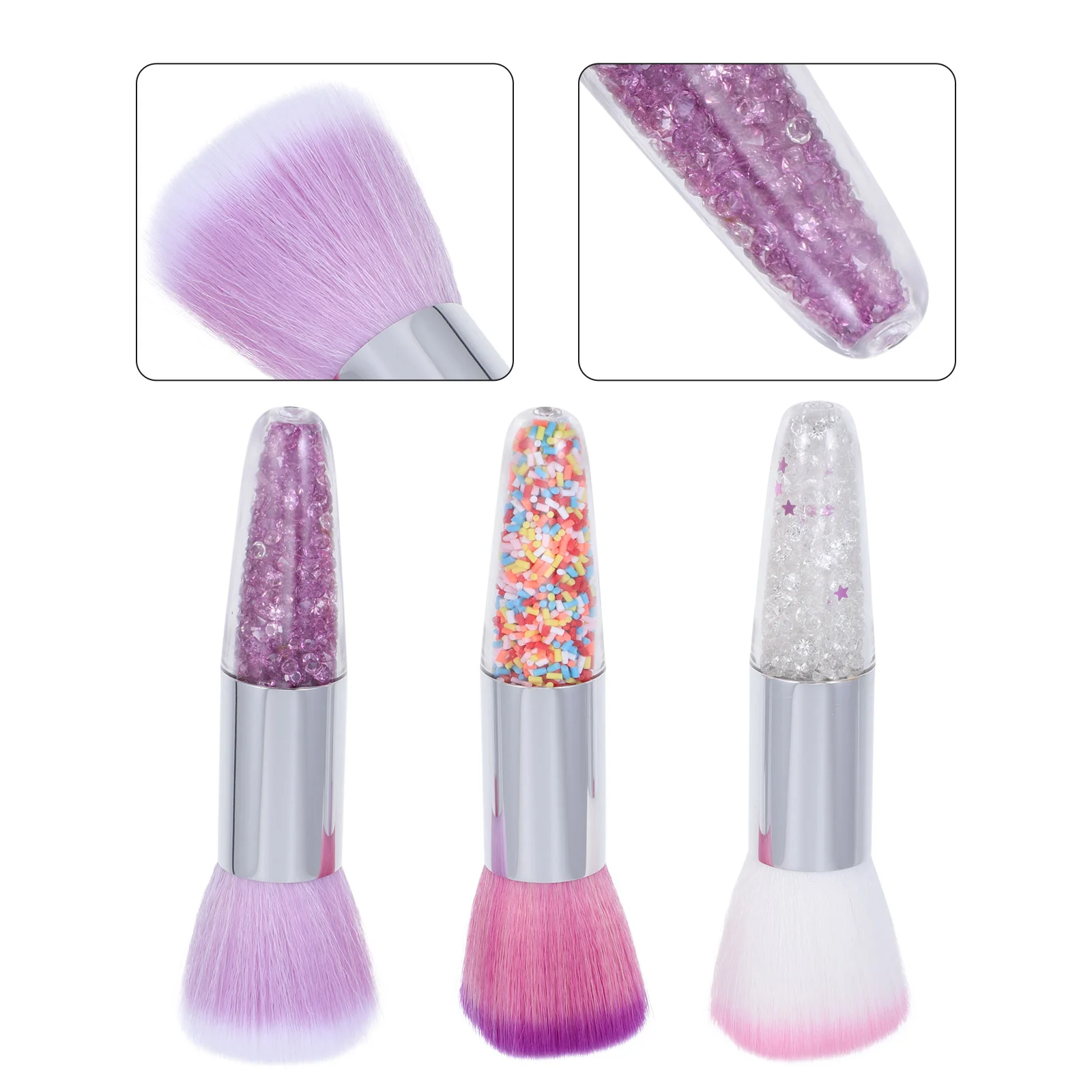 

3 шт., кисти для маникюра, с короткой ручкой