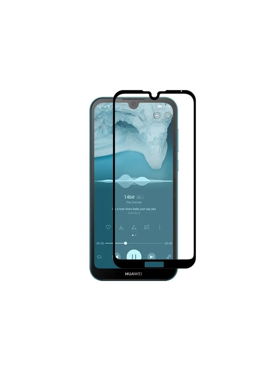Защитное стекло Huawei Y5 (2019) AMN LX9 protective glass полное покрытие | Мобильные телефоны и