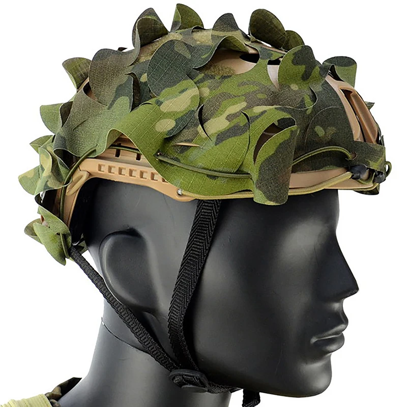

3D Камуфляжный сетчатый чехол для шлема для страйкбола, нейлоновый шлем на шнурке с лазерной резкой, аксессуары для охоты
