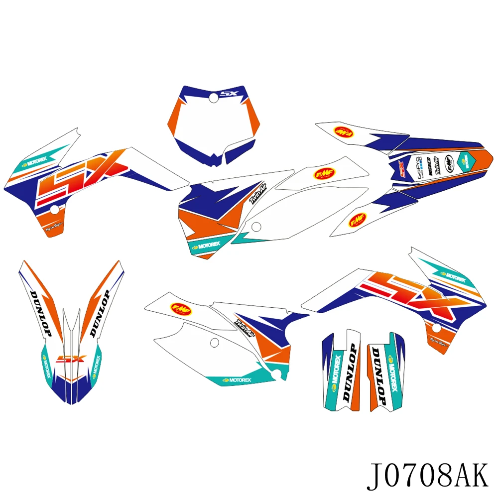 

Full Graphics Decals Stickers Motorcycle Background Custom Number Name For KTM SX85 SX 85 2013 2014 2015 2016 2017
