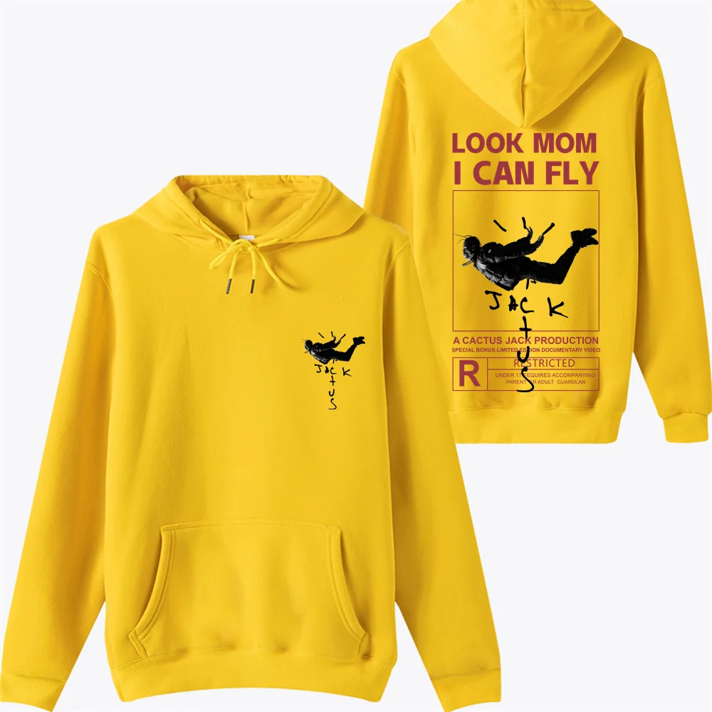 100% хлопок ASTROWORLD толстовки с капюшоном изображением кактуса Джека я могу Женская