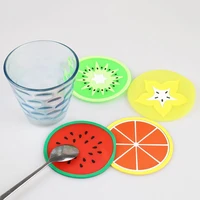 1pc fruit shape cup coaster silicone hot drinks holder mat insulation pad cup mat hot drink holder mug stand kitchen accessories